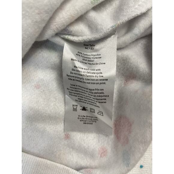 Pacman Arcade Game High Scorer Hoodie Rainbow Dots Sweatshirt M(12) Juniors Tag - Picture 4 of 8